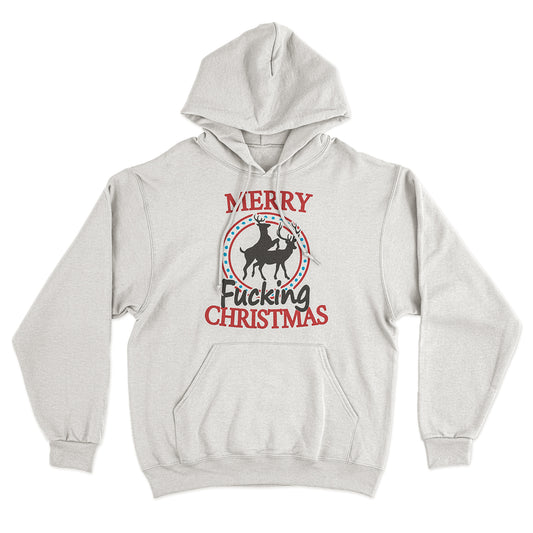 CUC Felpa Cappuccio MERRY FUCKING WHITE CHRISTMAS - NATALE - XMAS - #chooseurcolor