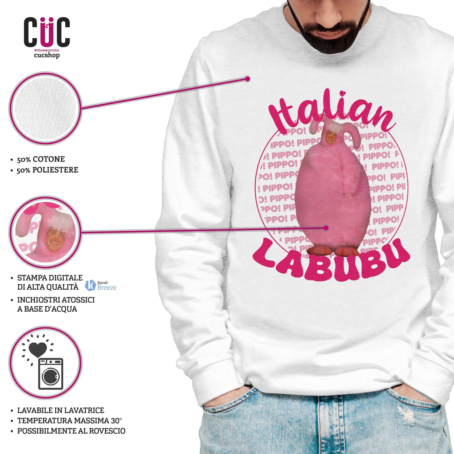 CUC GIROCOLLO Italian Labubu - Unisex - PERSONAGGI FAMOSI - Tenerone - #chooseurcolor