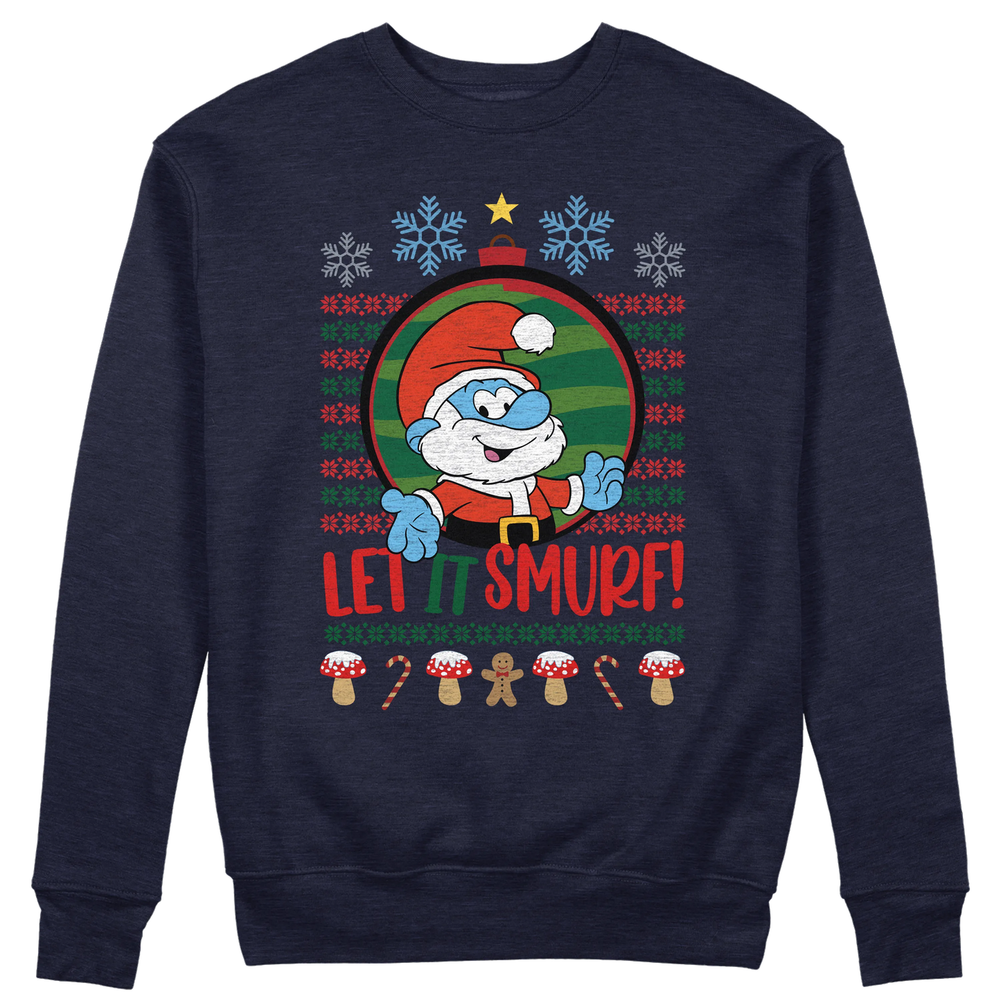 CUC GIROCOLLO LET IT SMURF! - Unisex - Natale - Regalo - Grande Puffo - #chooseurcolor