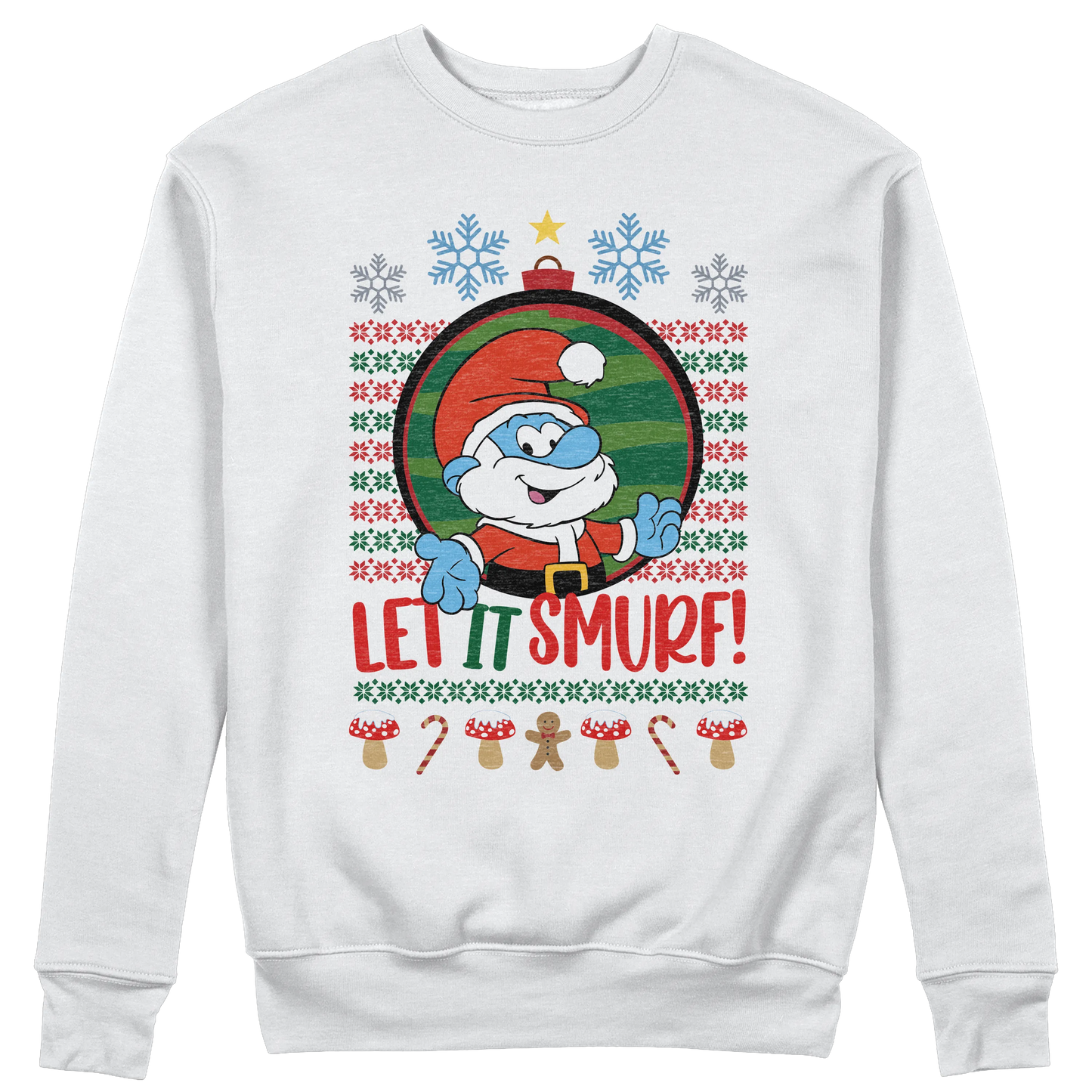 CUC GIROCOLLO LET IT SMURF! - Unisex - Natale - Regalo - Grande Puffo - #chooseurcolor
