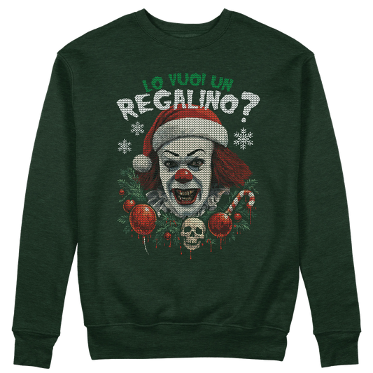 CUC GIROCOLLO Lo vuoi un regalino? - Unisex - NATALE - FILM - Divertente - King - IT - Maglione - #chooseurcolor