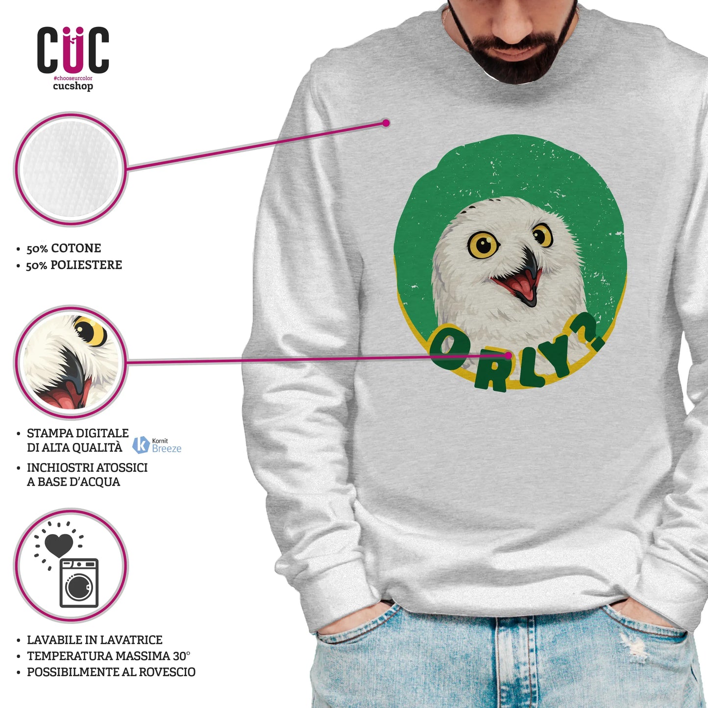 CUC GIROCOLLO O RLY? - Unisex - PERSONAGGI FAMOSI - MEME - Nostalgia - #chooseurcolor