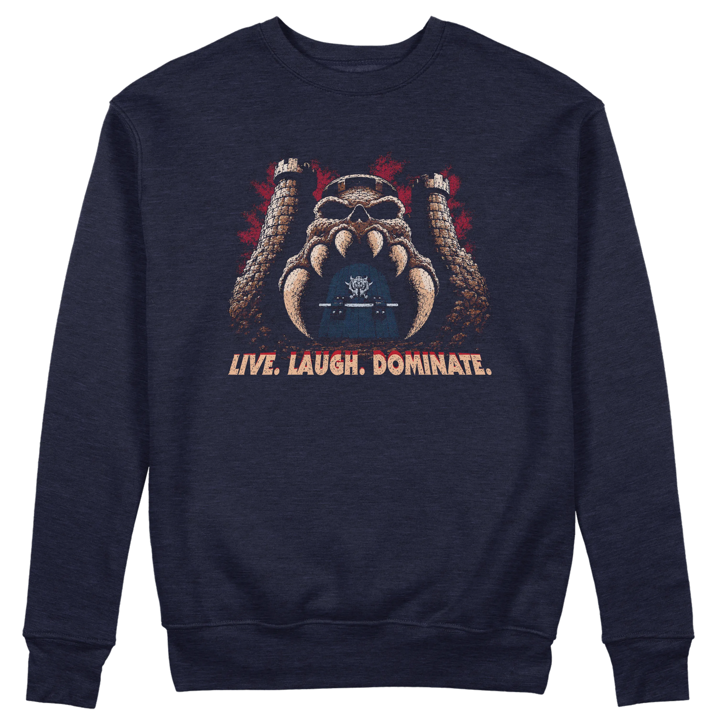 CUC GIROCOLLO LIVE LAUGH DOMINATE - Unisex - FILM - Divertente - CARTOON - HE MAN - MASTERS - #chooseurcolor