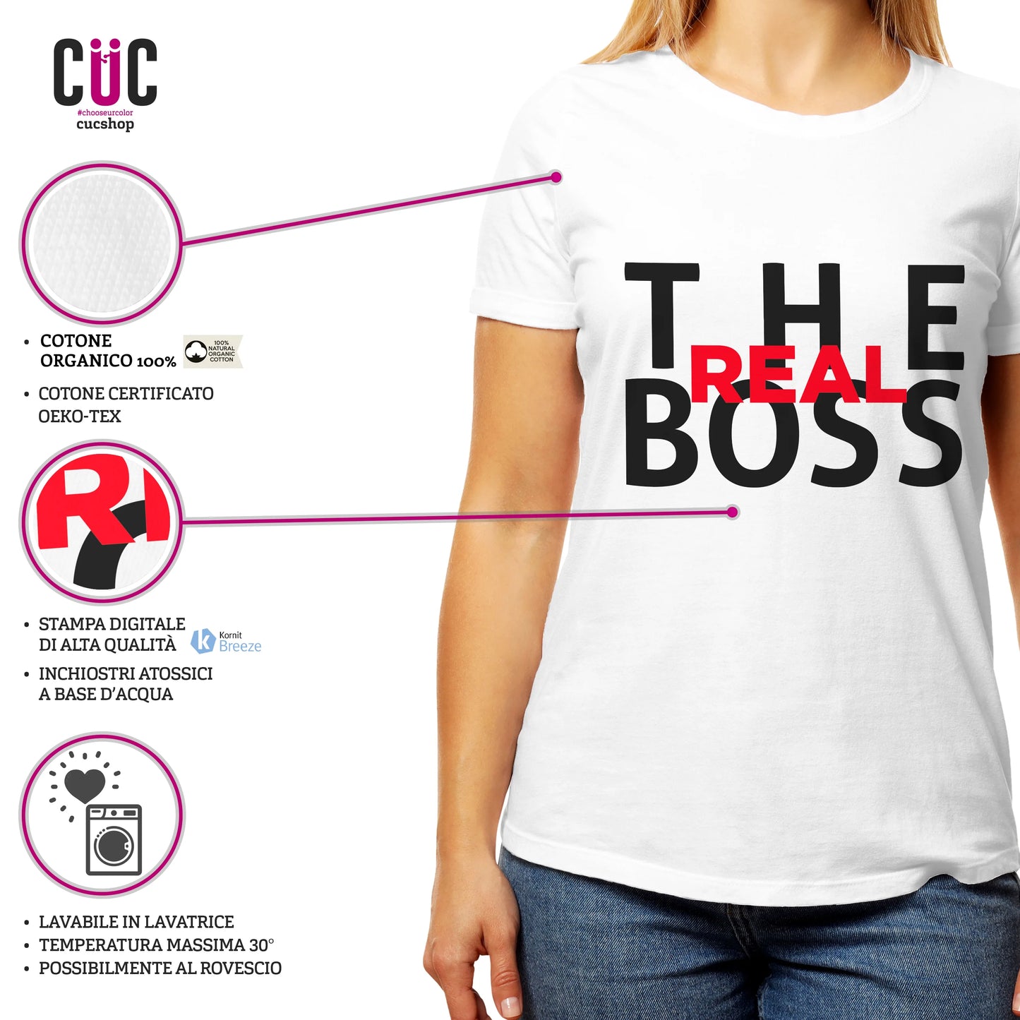 CUC T-SHIRT SAN VALENTINO THE BOSS - THE REAL BOSS - REGALO PER COPPIA - #chooseurcolor
