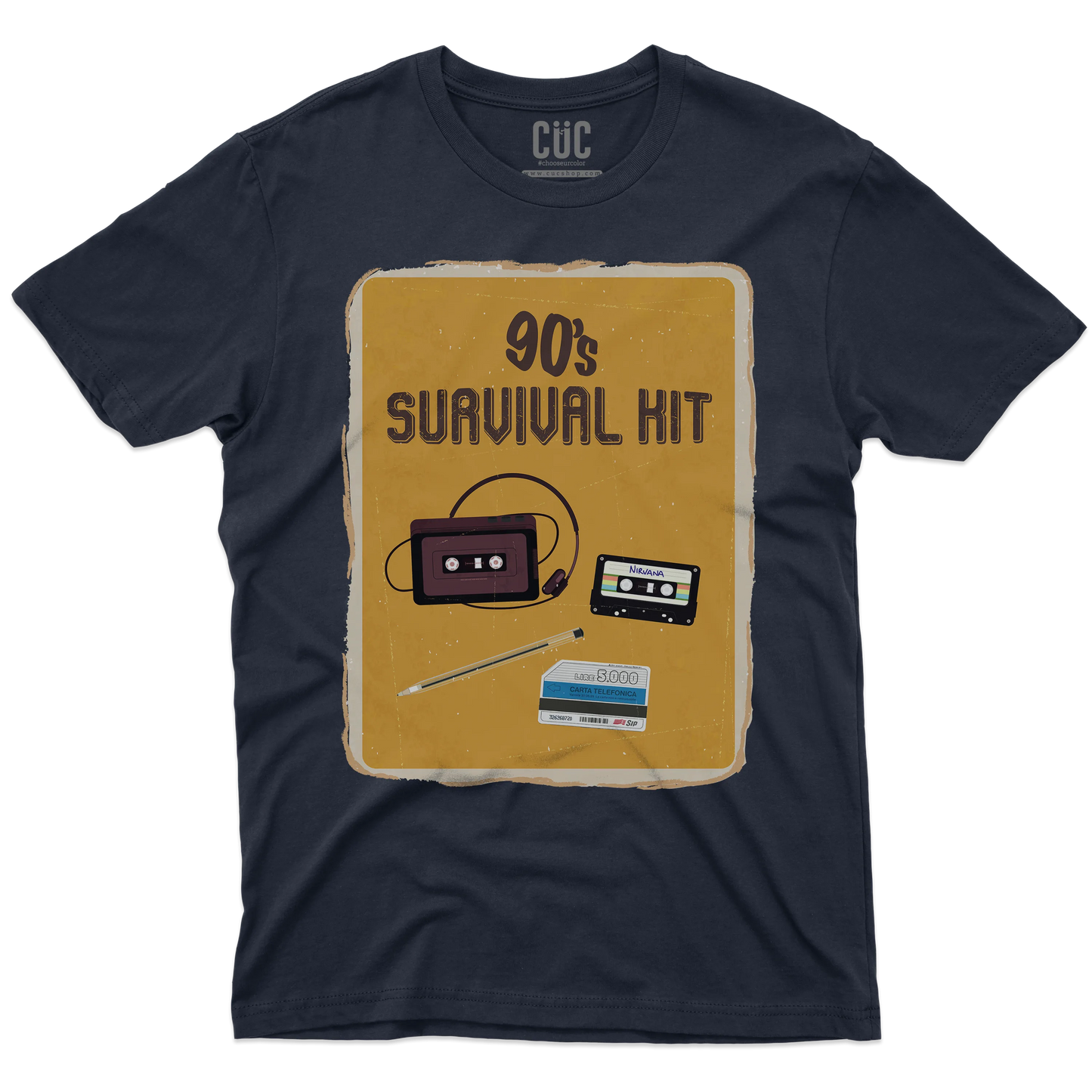 CUC T-SHIRT 90s SURVIVAL KIT - Retro - Vintage - Anni 90 - #chooseurcolor