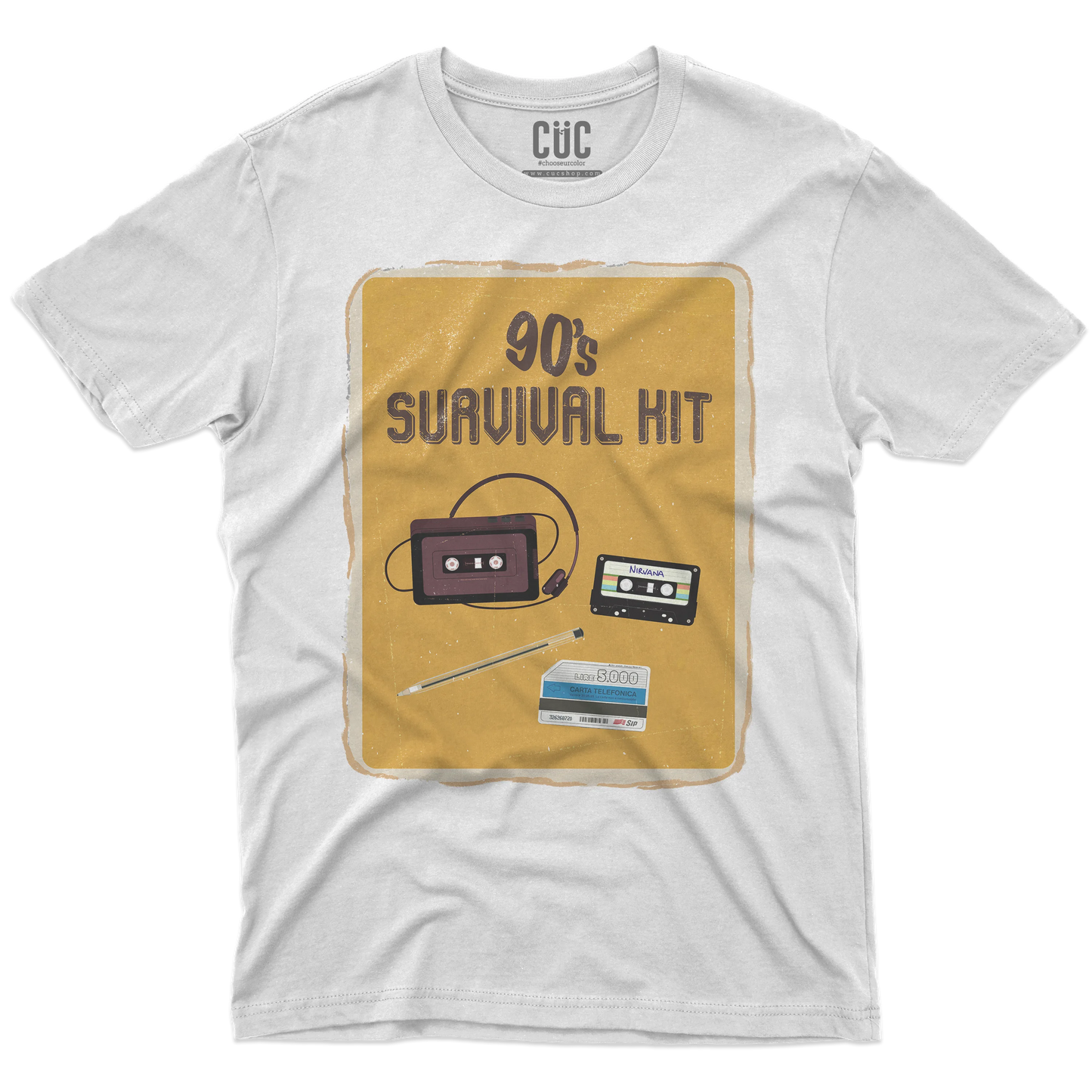 CUC T-SHIRT 90s SURVIVAL KIT - Retro - Vintage - Anni 90 - #chooseurcolor