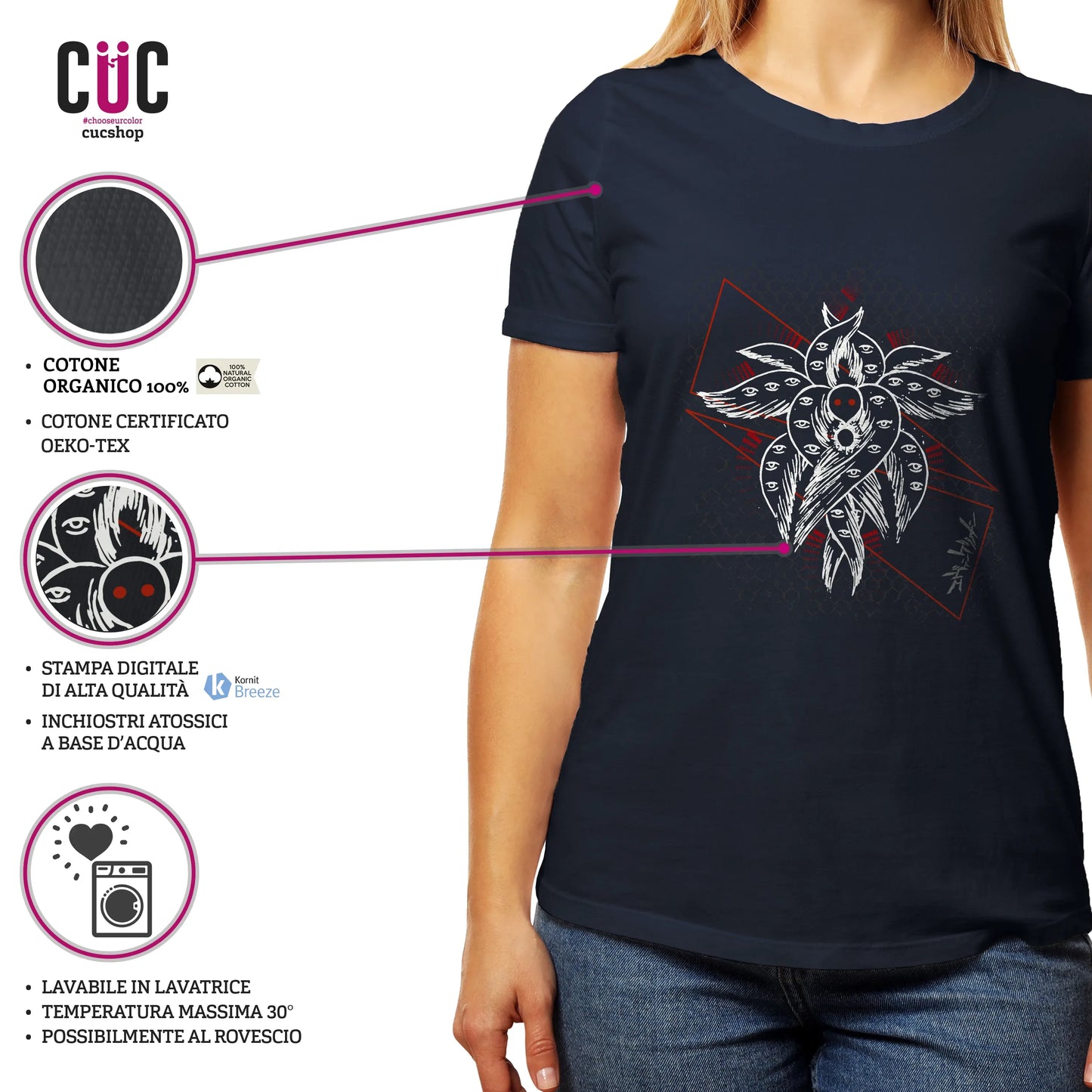 CUC T-SHIRT EVA SHITO SYMBOL - ANIME MANGA - NEON GEN - #chooseurcolor