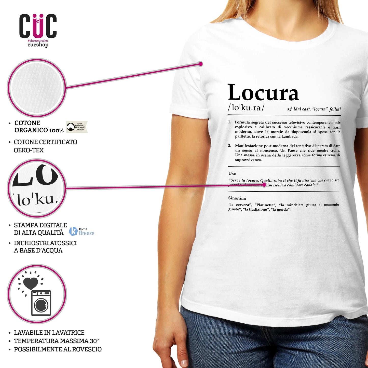 CUC T-SHIRT LOCURA Definizione - SERIE TV Divertente - #chooseurcolor