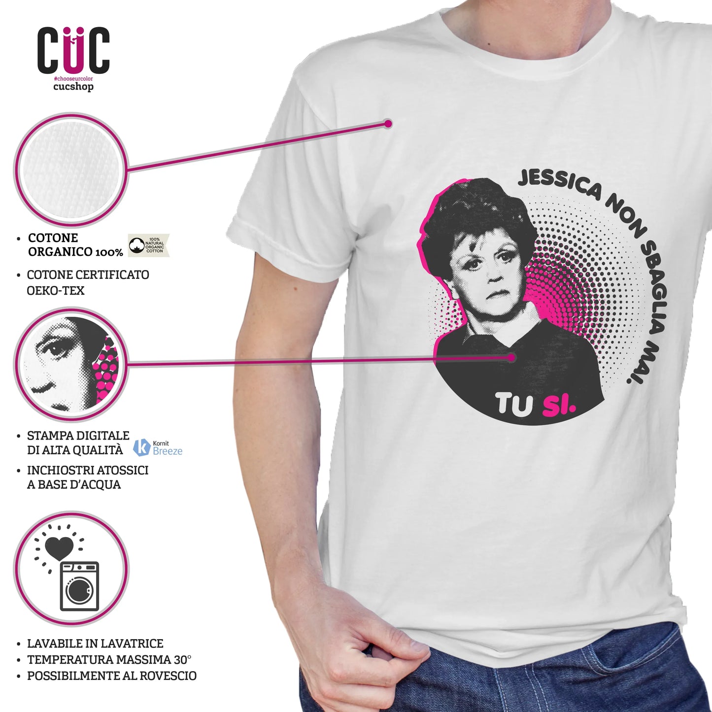 CUC T-SHIRT Jessica non sbaglia mai - Jessica Fletcher - PERSONAGGI FAMOSI - Divertente - Crime - #chooseurcolor