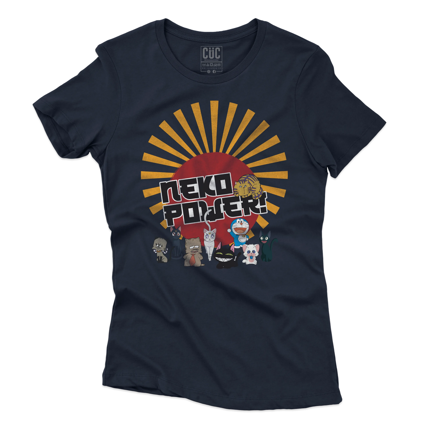 CUC T-SHIRT Neko Power - ANIME MANGA - Gatti Cartoni - #chooseurcolor