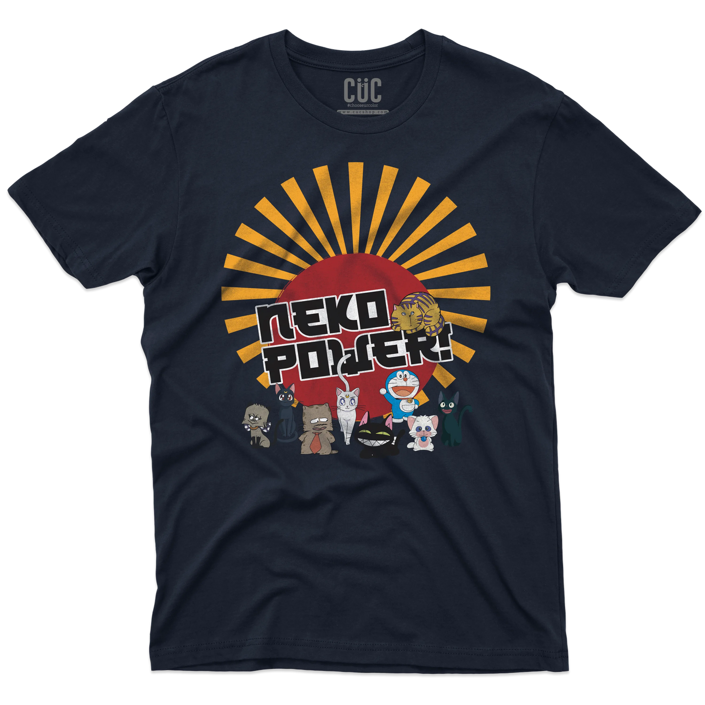 CUC T-SHIRT Neko Power - ANIME MANGA - Gatti Cartoni - #chooseurcolor