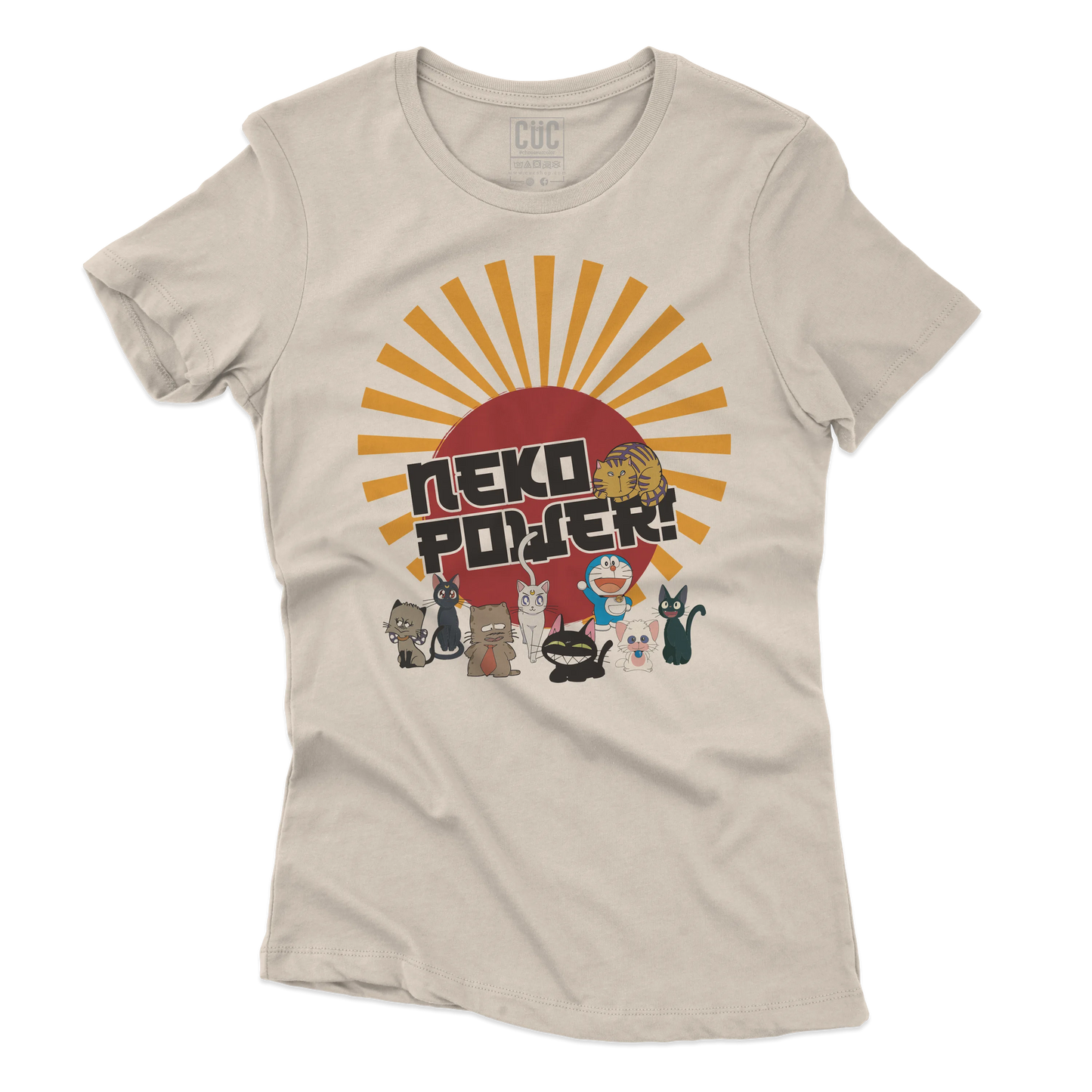 CUC T-SHIRT Neko Power - ANIME MANGA - Gatti Cartoni - #chooseurcolor