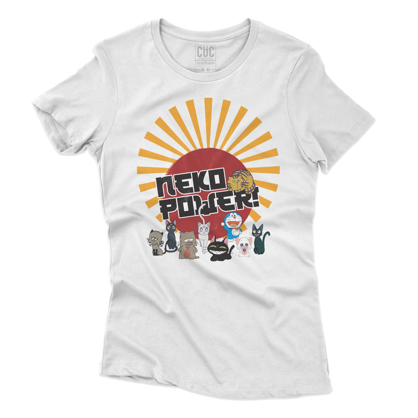 CUC T-SHIRT Neko Power - ANIME MANGA - Gatti Cartoni - #chooseurcolor