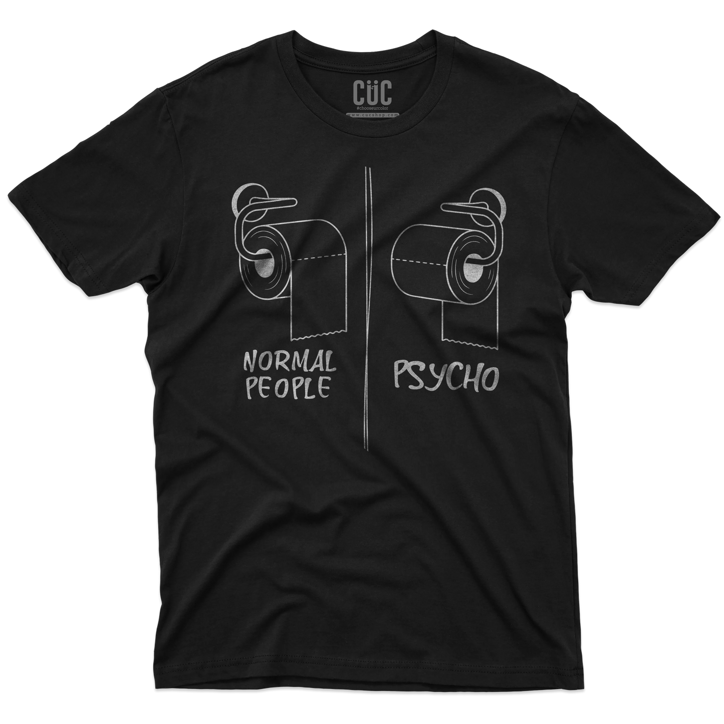 CUC T-SHIRT BATHROOM PSYCH TEST - Divertente - Verità - #chooseurcolor