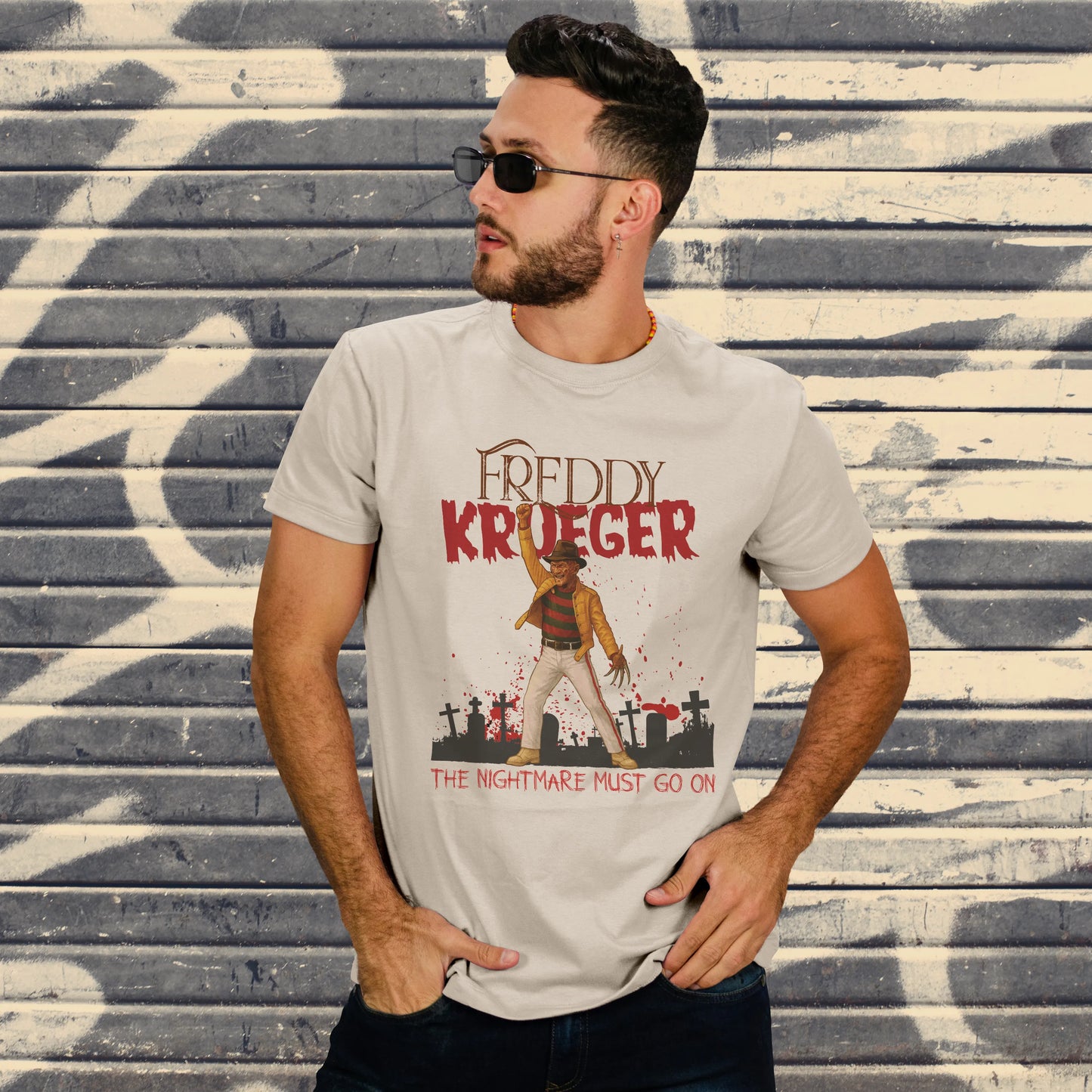 CUC T-SHIRT Freddy Krueger Mercury - FILM MUSICA - QUEEN - #chooseurcolor