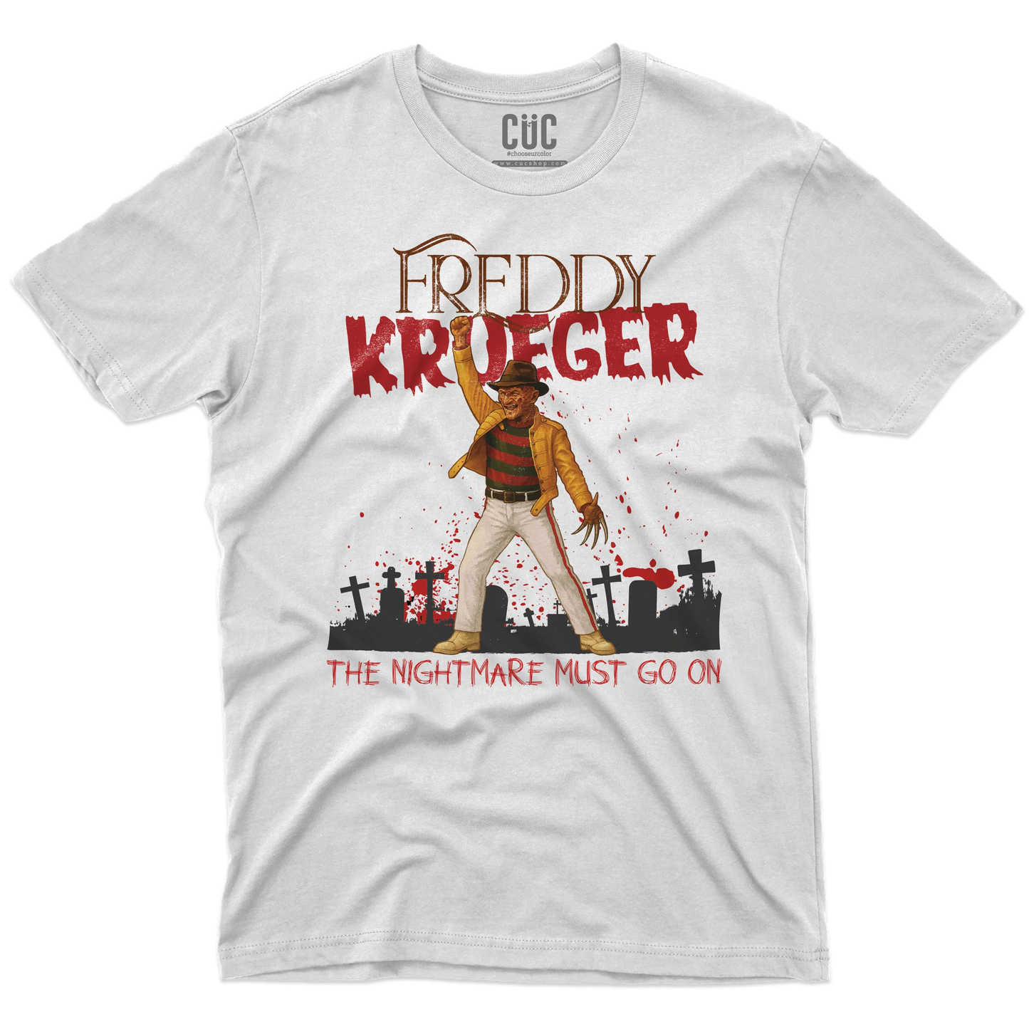 CUC T-SHIRT Freddy Krueger Mercury - FILM MUSICA - QUEEN - #chooseurcolor