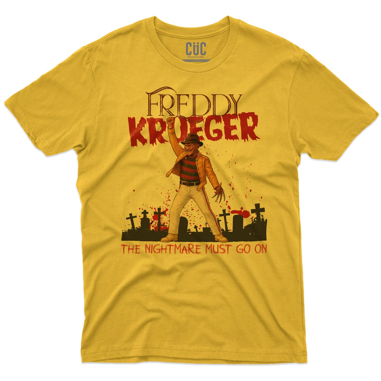 CUC T-SHIRT Freddy Krueger Mercury - FILM MUSICA - QUEEN - #chooseurcolor