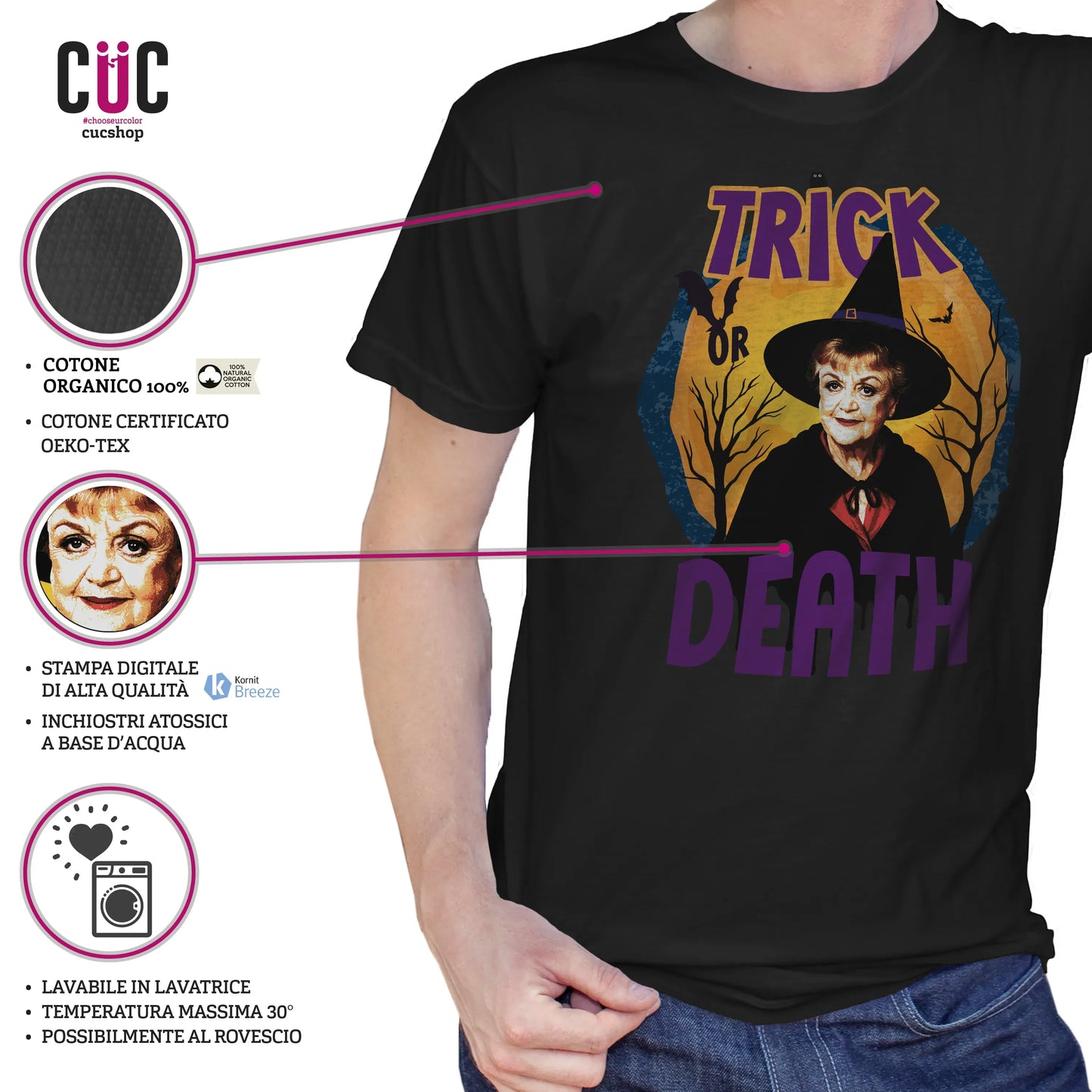 CUC T-SHIRT Trick or Death Jess - SERIE TV - Halloween - Divertente - #chooseurcolor