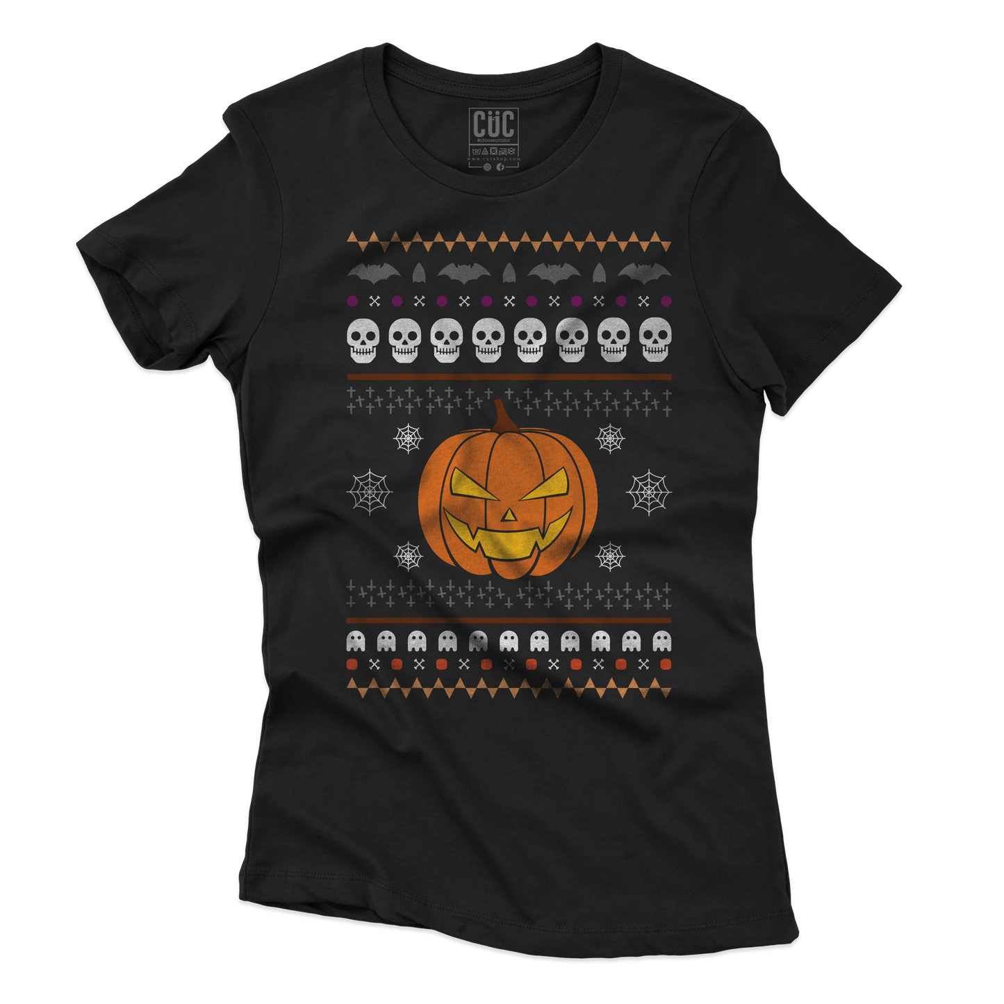 CUC T-SHIRT Ugly Halloween Sweater - Divertente - Spooky Season - #chooseurcolor