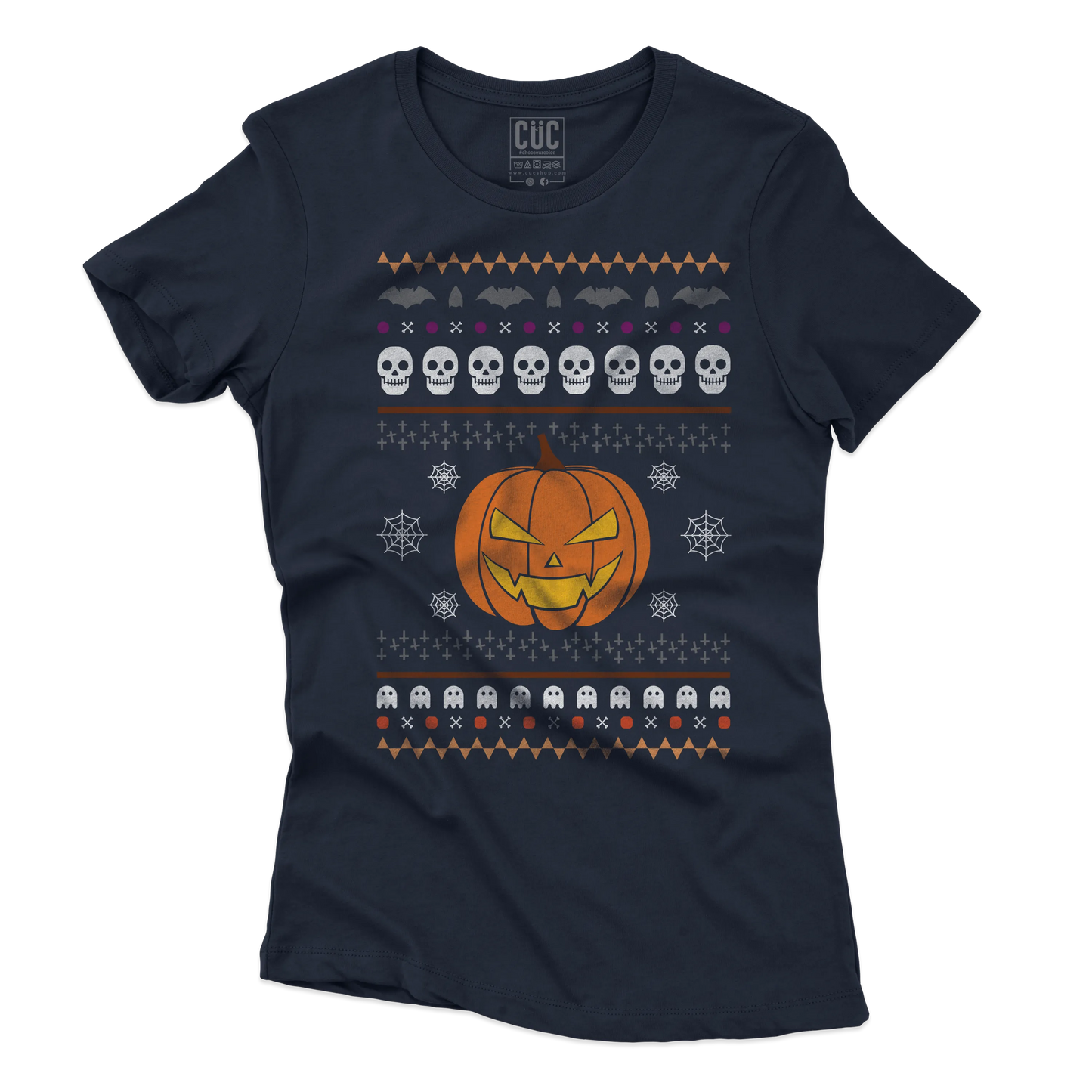CUC T-SHIRT Ugly Halloween Sweater - Divertente - Spooky Season - #chooseurcolor