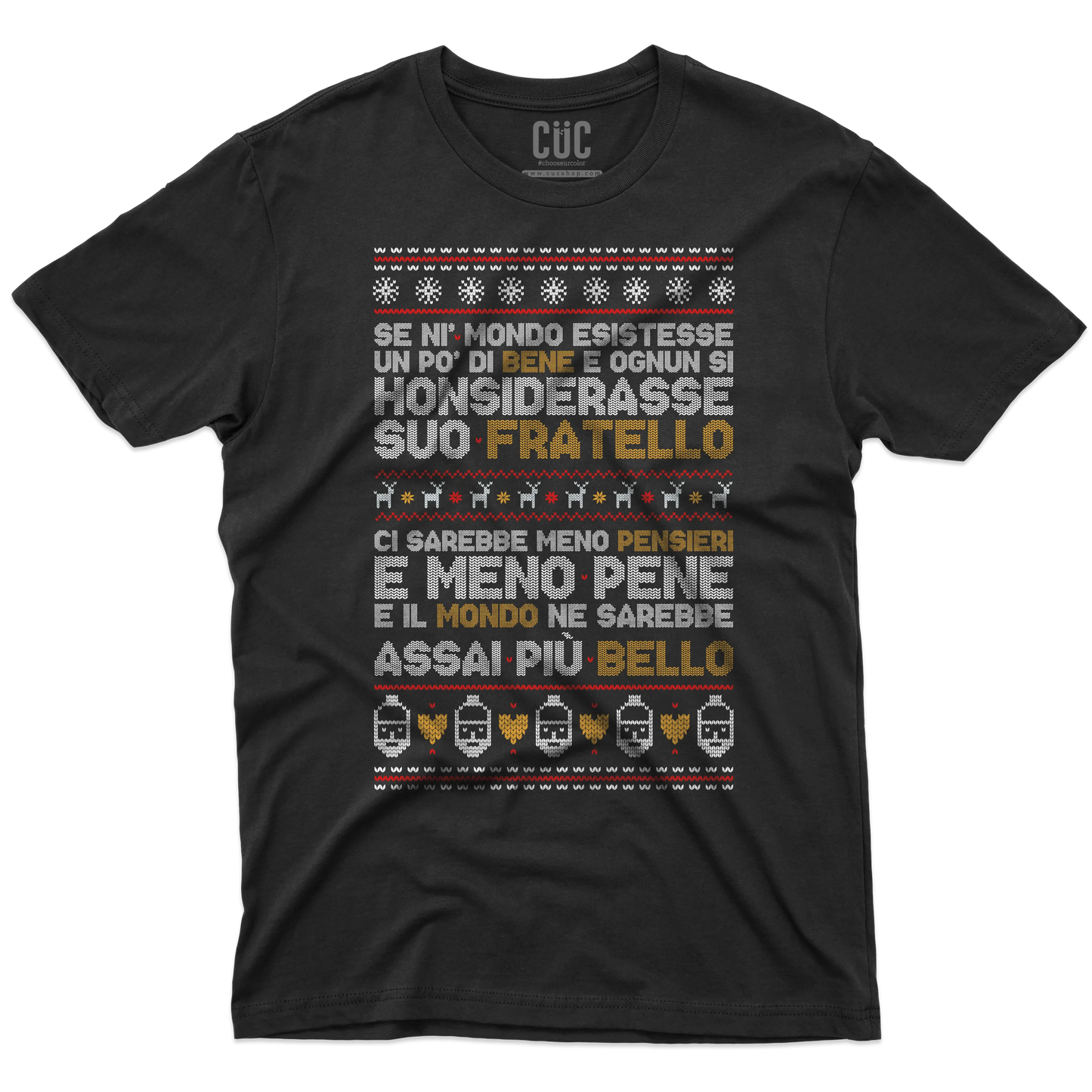 CUC T-SHIRT Poesia Natalizia - PERSONAGGI FAMOSI - Natale - Patchani - #chooseurcolor