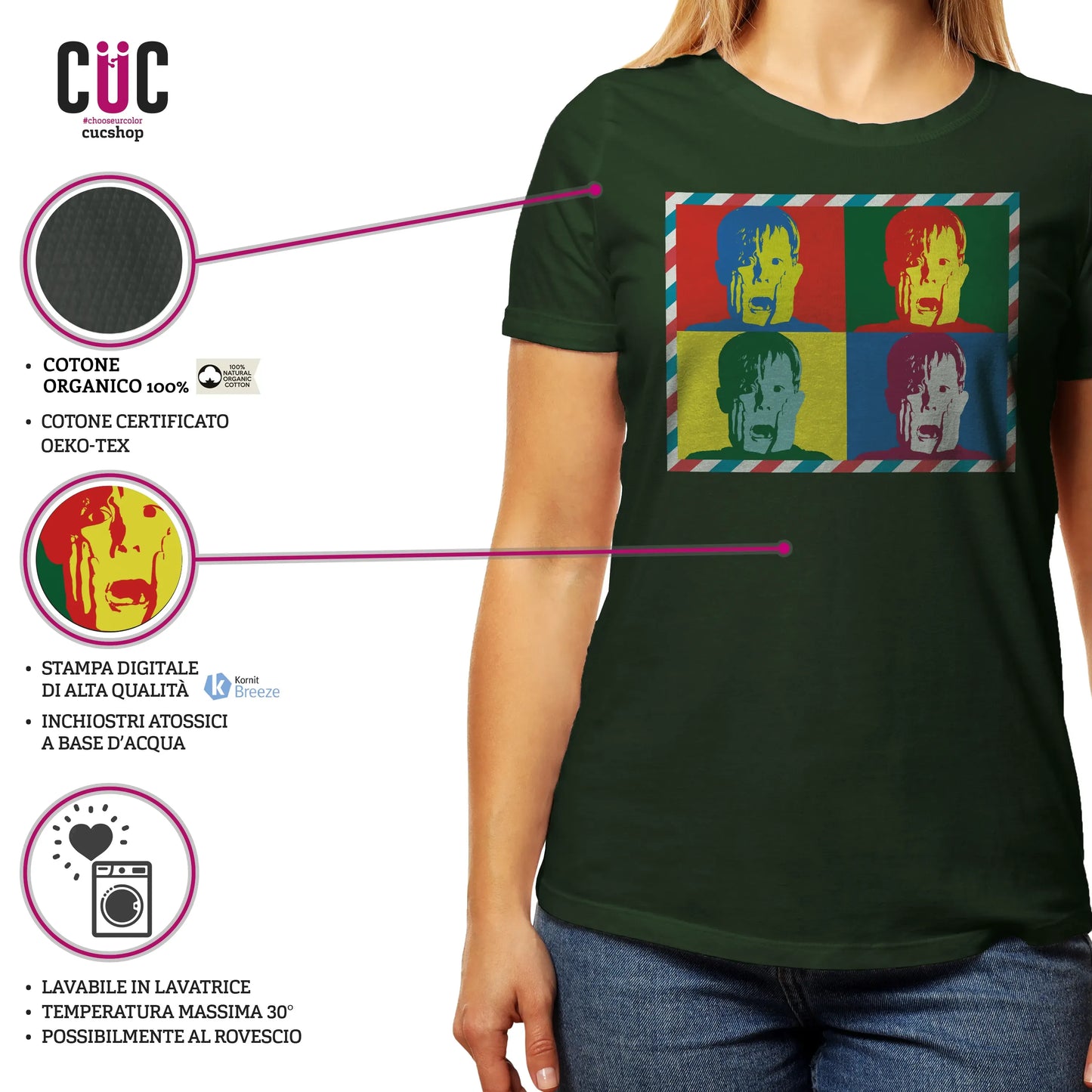 CUC T-SHIRT Kevin Warhol - FILM - Natale - Home Alone - Cult - #chooseurcolor