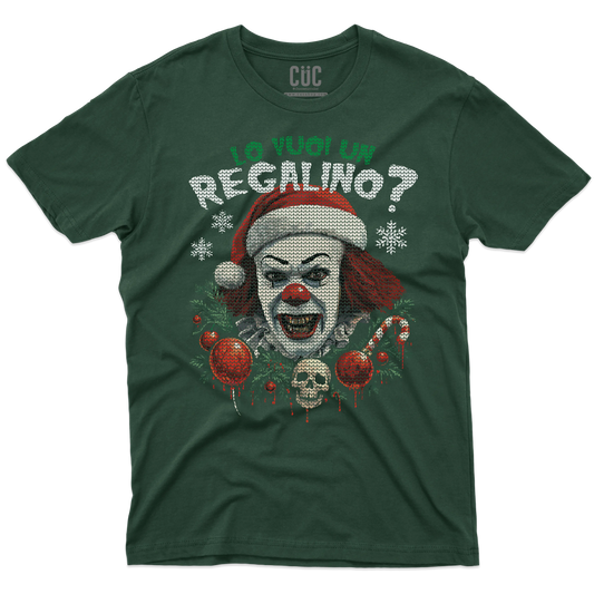 CUC T-SHIRT Lo vuoi un regalino? - NATALE - FILM - Divertente - King - IT - Maglione - #chooseurcolor