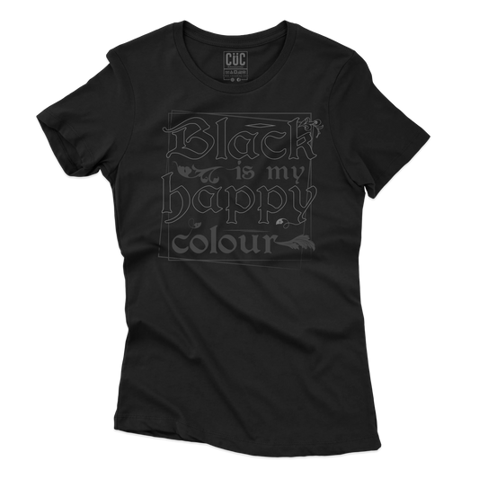 CUC T-SHIRT Black is my happy colour - Moda - Nero - Divertente - #chooseurcolor