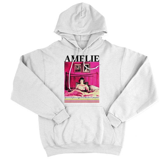 FELPA CAPPUCCIO AMELIE film cult oggi sembrano tutte uscite da una fotocopiatrice Bianca #chooseurcolor