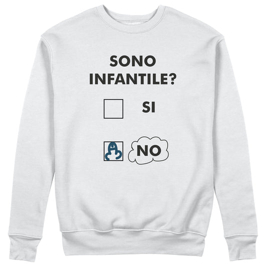 FELPA GIROCOLLO SEI INFANTILE Bianca #chooseurcolor