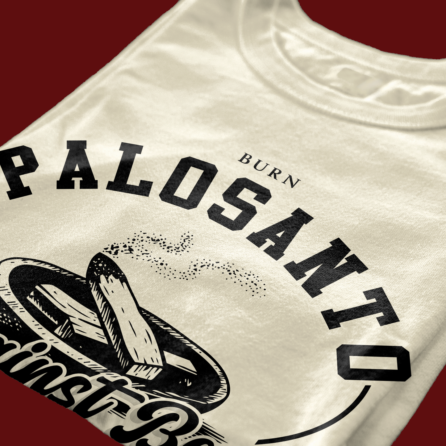 T-SHIRT Burn Palosanto Against Bad Energy yoga divertente Sabbia #chooseurcolor