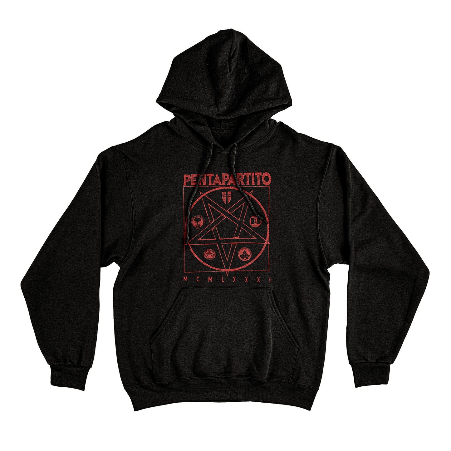 Felpa Cappuccio PENTAPARTITO - Politica - Prima Repubblica #chooseurcolor