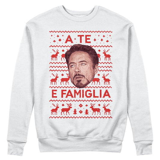 Felpa Girocollo  CUC A TE E FAMIGLIA - Natale - meme #chooseurcolor