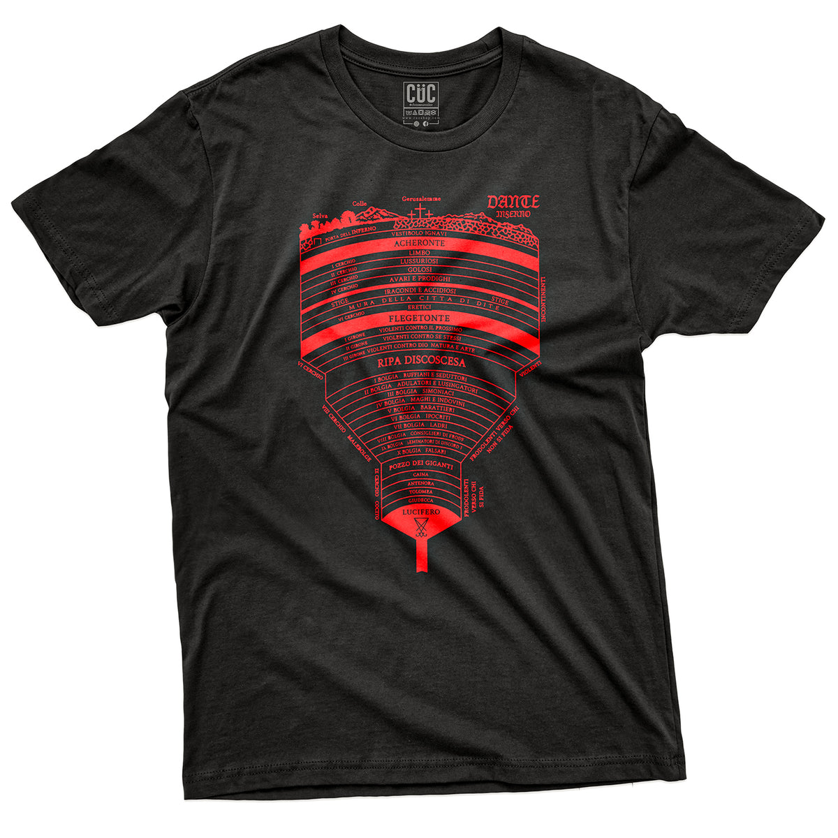 CUC T-Shirt INFERNO DARK - Dante - Divina Commedia #chooseurcolor