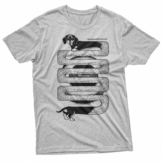 T-SHIRT CUC SPAGHETTIFICAZIONE BASSOTTO - Divertente - La fisica che ce piace #chooseurcolor