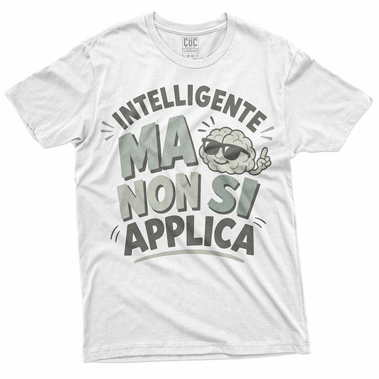 T-SHIRT CUC INTELLIGENTE MA NON SI APPLICA VINTAGE - Divertente - #chooseurcolor