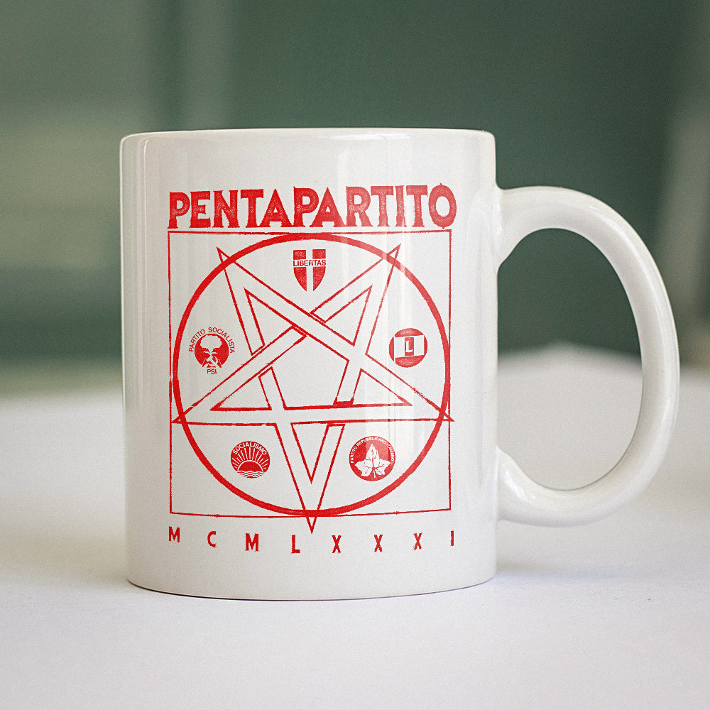 Tazza PENTAPARTITO - Politica - Prima Repubblica #chooseurcolor
