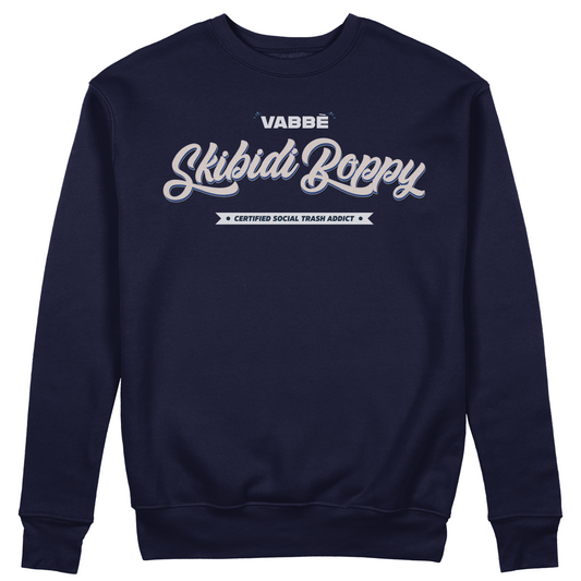 Felpa Girocollo unisex SKIDIBIPOPPY - meme social forza napoli Nera #chooseurcolor