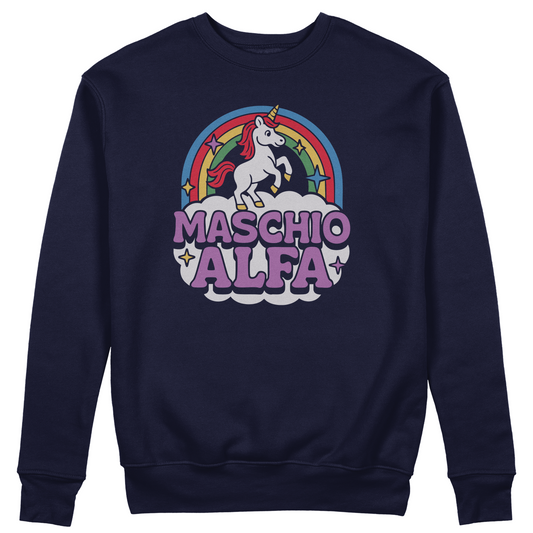 Felpa Girocollo unisex MASCHIO ALFA - roba per veri uomini #chooseurcolor