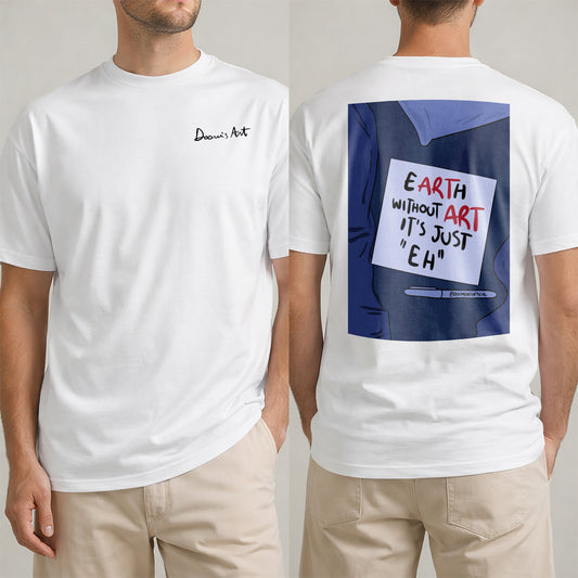 T-SHIRT EARTH without ART - Bianca Fronte e Retro #chooseurcolor