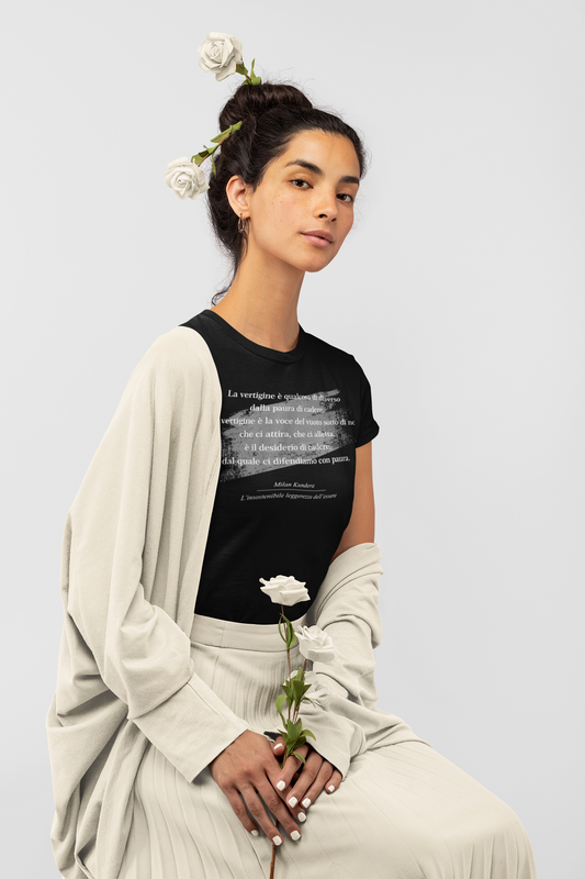 Smells Like New Book T-Shirt Milan Kundera - Vertigine - l'insostenibile leggerezza dell'essere