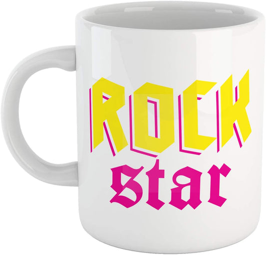 Gold Tazza Rock Star - Rock And Roll per Gli Amanti della Musica - Regalo per Chi ha Il Rock nel Sangue - Choose ur Color Cuc shop