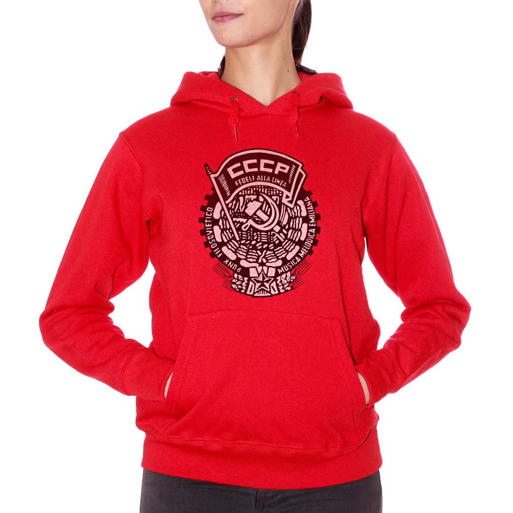 Red Felpa Cccp Fedeli Alla Linea - POLITICA Choose ur color CucShop