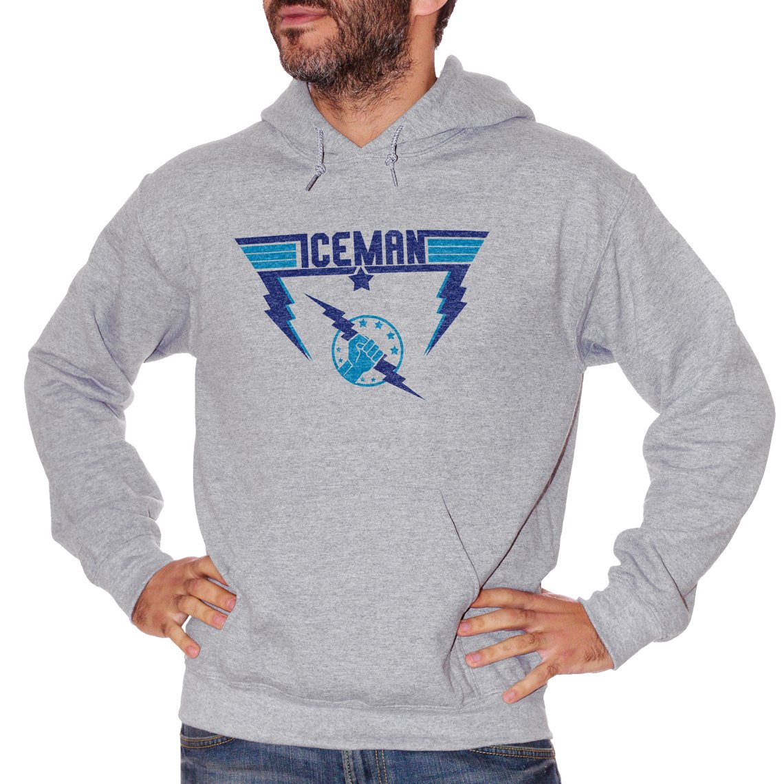 Gray Felpa Ice Man Top Gun - FILM Choose ur color CucShop