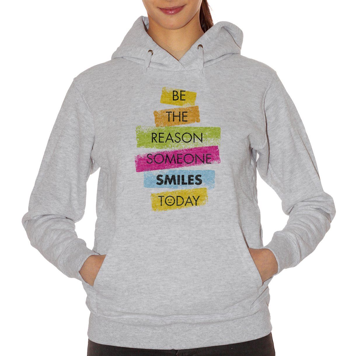 Gray Felpa Be The Reason Someone Smiles Today - DIVERTENTE Choose ur color CucShop