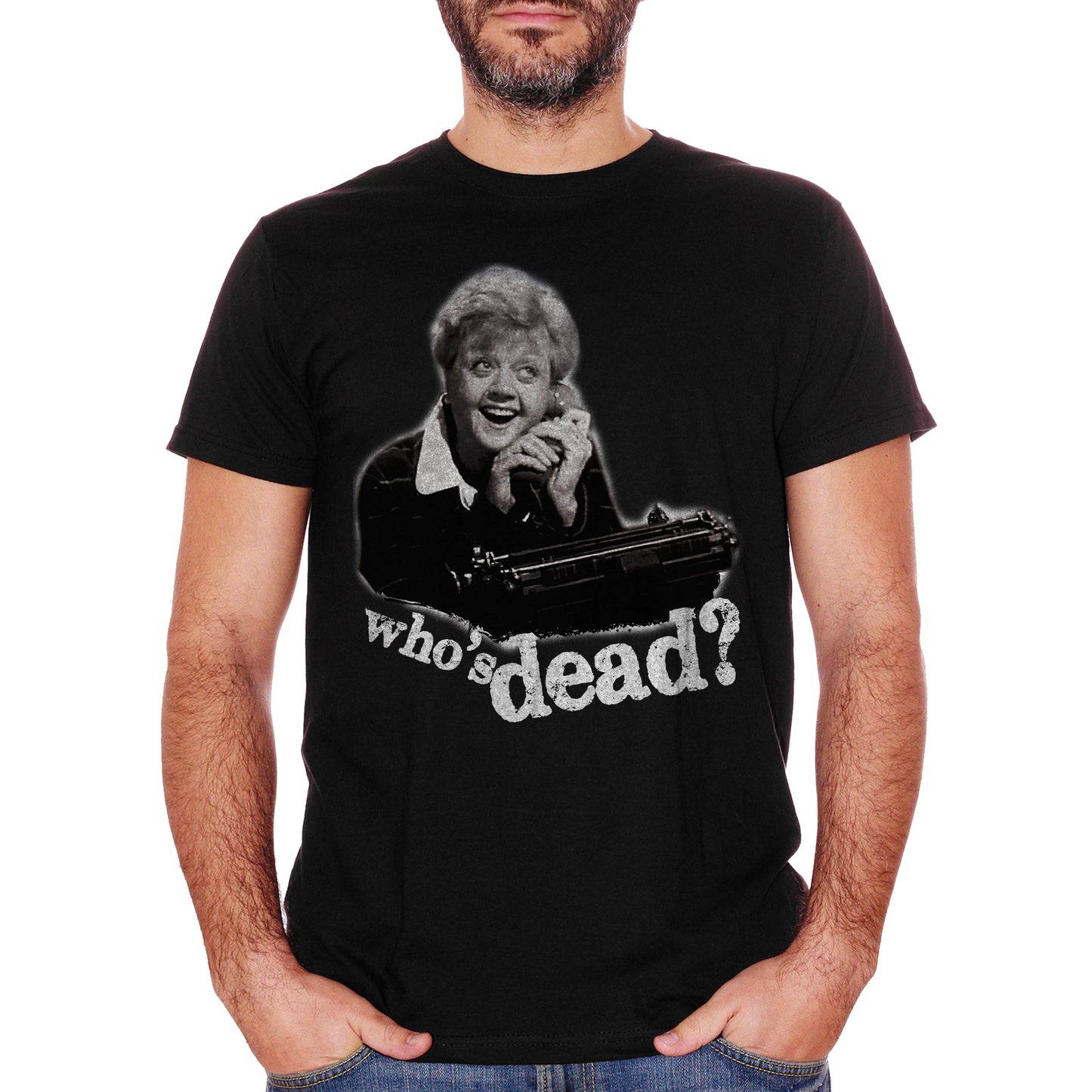 Black T-Shirt Signora Fletcher Telefono. Who Is Dead - FILM Choose ur color CucShop