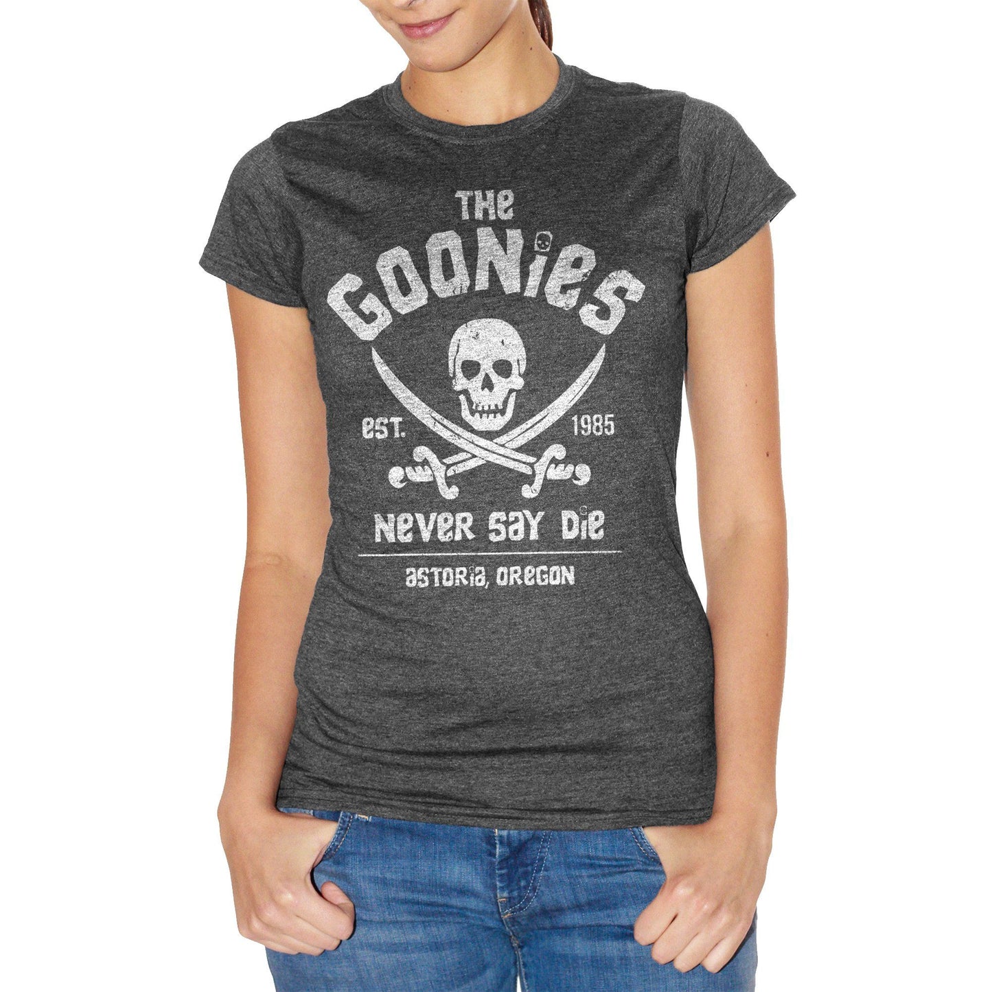 White T-Shirt The Goonies Never Say Die 80'S - FILM Choose ur color CucShop