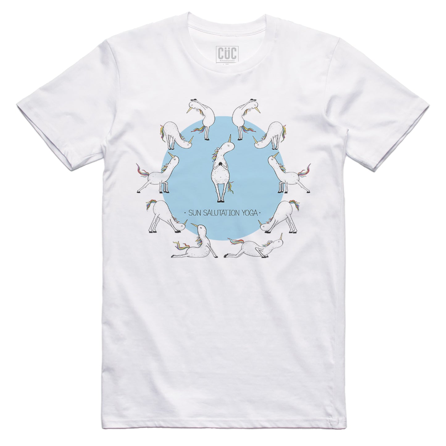 T-Shirt Saluto al sole Unicorni - maglietta divertente Yoga - Sport - #chooseurcolor - CUC chooseurcolor