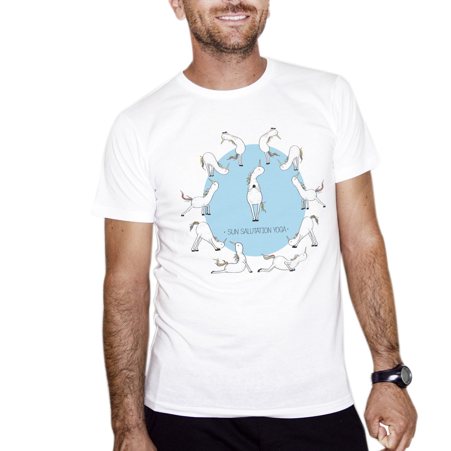 T-Shirt Saluto al sole Unicorni - maglietta divertente Yoga - Sport - #chooseurcolor - CUC #chooseurcolor