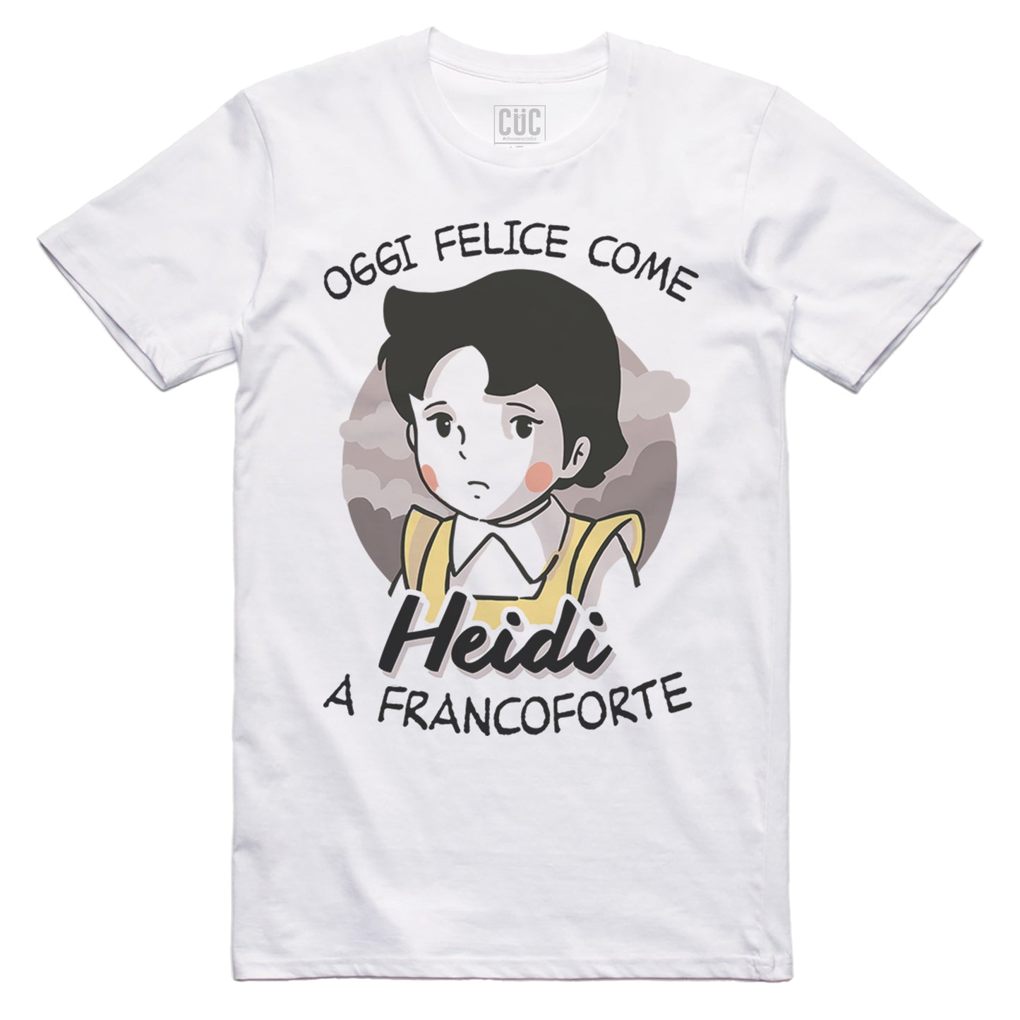 Lavender T-Shirt Felice me Heidi a Francoforte - Rivisitazione simpatica del cartone animato anni 80 - Chooseurcolor CucShop